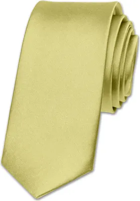 Produktbild von Krawatte Herren Hochzeit Konfirmation Slim Tie Retro Business Schlips schmal Autiga® goldgelb