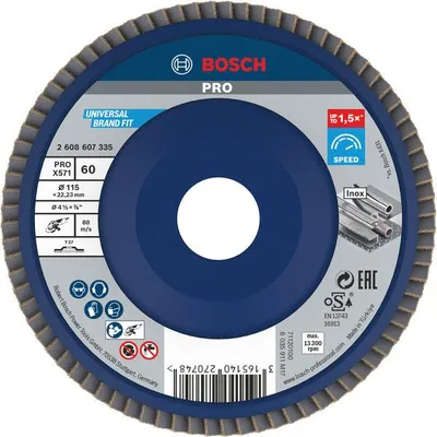 Produktbild von PRO X571 Fächerschleifscheibe, gerade, 115 mm, K60