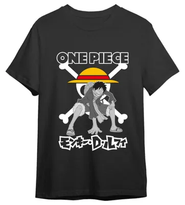 Imagen del producto de Camiseta con estampado del cráneo de Monkey D. Ruffy de One Piece, para adultos