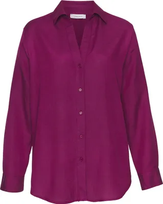 Produktbild von LASCANA Hemdbluse aubergine Größe 38