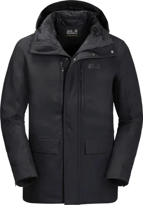 Productafbeelding van Jack Wolfskin herenjas West Coast, waterdichte winterjas, zwart, maat XL (EU)