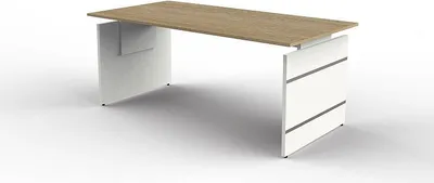 Produktbild von Kerkmann Schreibtisch Form 4 180x80x68-76 cm Wangen-Gestell Asteiche