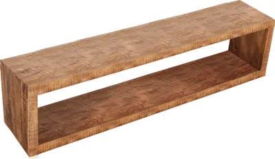 Produktbild von Möbilia Wandregal rechteckig | Mango-Holz | B 80 x T 15 x H 20 cm | natur | 23020004 | Serie WANDREGAL