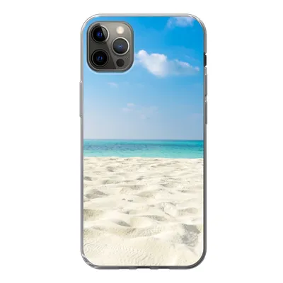Produktbild von MuchoWow® Handyhülle Schutzhülle Hülle für iPhone 12 Pro Max Tropisch - Strand - Meer Silikon Softcase Handy Hülle - Hartschale