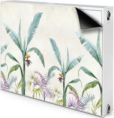 Produktbild von Magnet Heizung Verkleidung Abdeckung Heizung Heizkörperabdeckung 110x60 cm  - Dschungel, Vegetation
