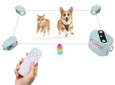 Interaktives Katzenspielzeug mit Fernbedienung, 4 Geschwindigkeiten