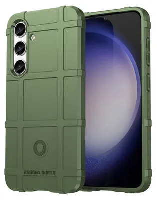 Productafbeelding van MobyDefend Hoesje - Geschikt voor Samsung Galaxy S24 - Rugged Shield TPU Backcover - Groen