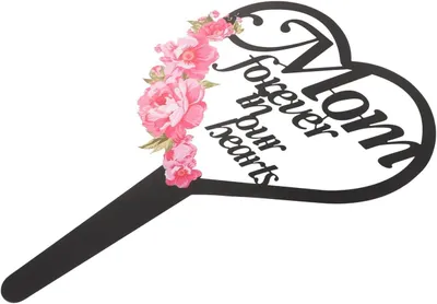 Produktbild von Herzförmiger Gedenkstecker aus schwarzem Eisen für Grab und Garten