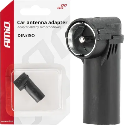 Image de Adaptateur d'antenne DIN vers connecteur coudé ISO AMIO-03968 pour conversion de radio