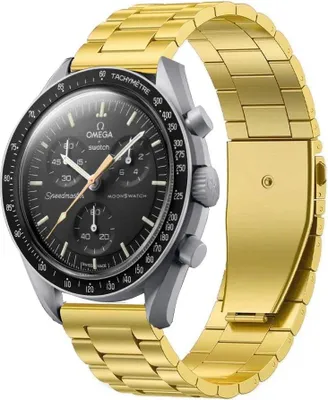 Image de Bracelet de montre, acier inoxydable, boucle déployante, or, 20 mm