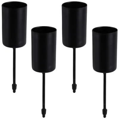 Produktbild von Metall Kerzenstecker Picks 4er Set schwarz Stabkerzen-Halter 2,3 cm