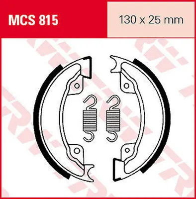Zdjęcie produktu dla Zestaw szczęk hamulcowych TRW MCS815 XL500R PD02