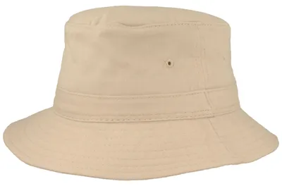 Einfarbiger knautschbarer Fischerhut mit UV 50+ aus Baumwolle von Hut-Breiter in beige