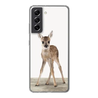 Produktbild von MuchoWow® Handyhülle Schutzhülle Hülle für Samsung Galaxy S21 FE Hirsche - Baby-Hirsche - Tiere - Mädchen - Jungen - Kinder Silikon Softcase Handy Hülle - Mobiltelefonhülle