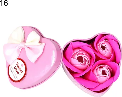 Produktbild von Seife Blume Geschenkbox Guter Geruch romantischer auffälliger Herzform Seife Rosenstrauß für das tägliche Leben-16