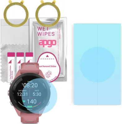 Produktbild von apgo 2 Stück HD HQ FLEX Schutzfolie kompatibel mit Garmin Forerunner 265S Smartwatch, Hydrogel Displayschutzfolie mit abgerundeten Rändern, Displayfolie zum gesamten Bildschirm