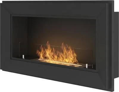 Image de Foyer Encastrable Au Bioéthanol Frame 900 Simplefire Avec Vitre - Noir Mat