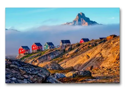 Produktbild von Premium Textil-Leinwand 90x60cm quer Tasiilaq - Ostgrönland | Wandbild, HD-Bild auf Keilrahmen, Fertigbild auf hochwertigem Vlies, Leinwanddruck von Peter Roder