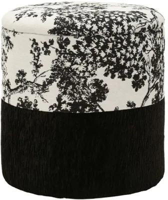 Produktbild von Mauro Ferretti Pouf im orientalischen Stil Schwarz-Weiß Ø 40x42 cm