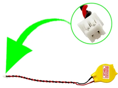 Produktbild von Notebook PC RTC CMOS Battery CR2025 with Cable and 2-Pin Connector 4 mm x 3 mm