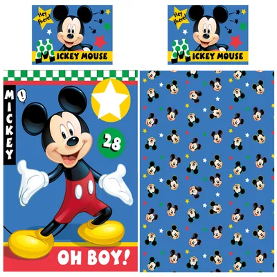 Produktbild von Disney Mickey Mouse Baby / Kleinkind Oh Boy Bettwäsche Linon / Renforcé