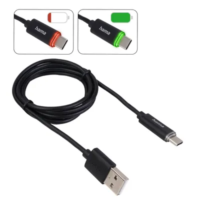 Produktbild von USB-A auf USB-C Kabel mit LED-Ladeanzeige