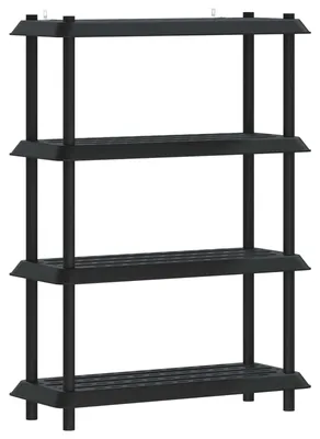 Image de Étagère vidaXL à 4 niveaux, 100 x 40 x 136,5 cm, PP, anthracite