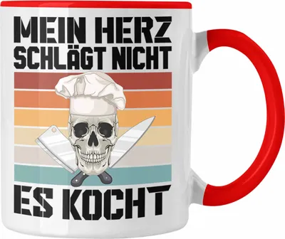 Produktbild von Trendation - Koch Geschenke Männer Tasse Lustig Geschenk für Koch Köchin Geschenkidee (Rot)