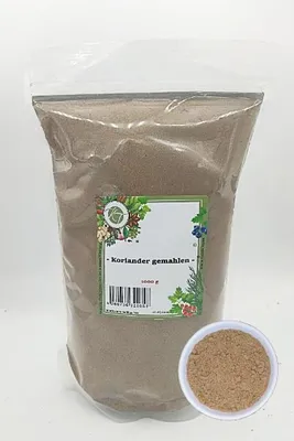 Produktbild von K T 1000 g / 1 Kg Koriander gemahlen Korianderpulver Coriander Cilantro - 1A Qualität