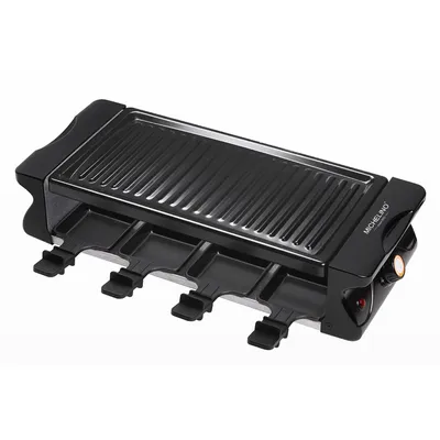 Zdjęcie produktu dla Grill Michelino raclette BBQ dla 8 osób z 8 szpatułkami PP Grill stołowy Płyta grillowa