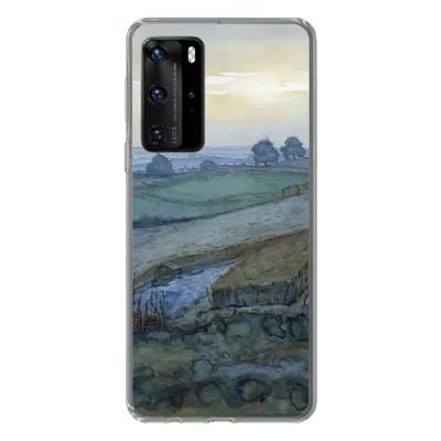 Produktbild von MuchoWow® Handyhülle Schutzhülle Hülle für Huawei P40 Pro Landschaft bei Arnheim - Piet Mondrian Silikon Softcase Handy Hülle - Schutz