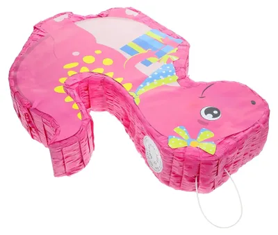 Produktbild von Große Piñata im Dinosaurierdesign in Pink für Kindergeburtstage und Mottopartys