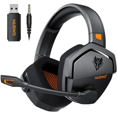Image de Casque de jeu sans fil double NUBWO G06 avec microphone, compatible PS5, PS4, PC, et appareils mobiles : 2.
