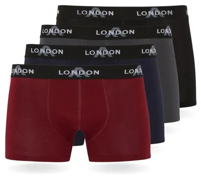 Immagine prodotto di FM London - Confezione da 4/8 boxer da uomo con elastico in vita