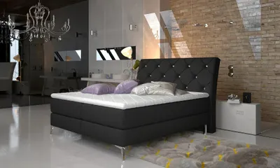 Obrázek produktu pro Kontinentální postel 140x200 LIGNORA - černá 2