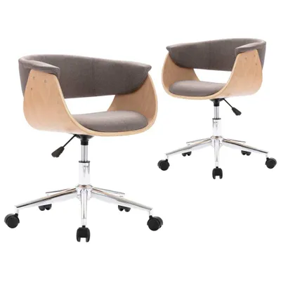 Produktbild von Esszimmerstühle 2 Stk. Drehbar Taupe Stoff