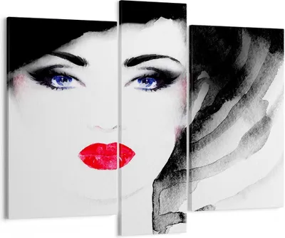 Produktbild von Bild auf Leinwand - Leinwandbild - Frau Gesicht - 95x80cm - Wand Bild - Wanddeko - Wandbilder - Leinwanddruck - Bilder - Kunstdruck - Wanddekoration - Leinwand bilder - Wandkunst - CB95x80-3756