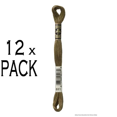 Produktbild von 12x DMC Stickgarn Mouline Special 117mc -611, 6-fädig, 8 m