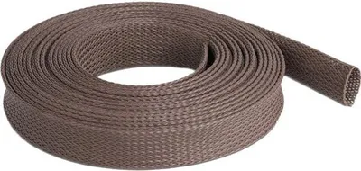 Produktbild von DELOCK Geflechtschlauch nagerfest dehnbar 5 m x 25 mm braun