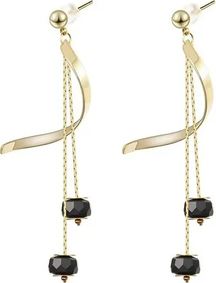 Immagine prodotto di Orecchini TI-21669 Oro/Nero - Eleganza Unica KP21669