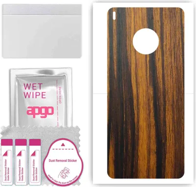 Produktbild von apgo Rückseite Schutzfolie, Skin, kompatibel mit Huawei Y9a, Hinten Displayschutzfolie aus Vinylfolie, kratzfest, einfache Montage - Tigerwood