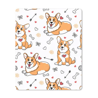 Produktbild von MuchoWow® Mauspad Mousepad Hund - Corgi - Muster 19x23 cm - Mousepads - Maus Mat - Pad - Mausunterlage - Mauspads - Spielen