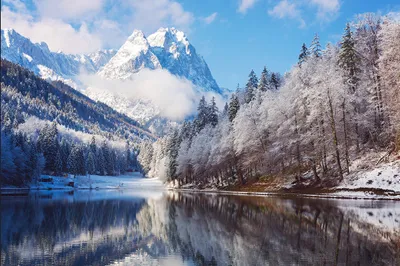 Produktbild von Muralo Fototapete Gebirge 400 (B) x 280 (H) cm Vlies Tapete Wandtapeten Berge Winter Ausblick Wohnzimmer Schlafzimmer moderne Wandbilder XXL Natur Landschaft Panorama Wand Dekoration