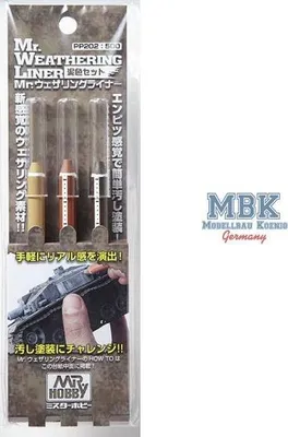 Immagine prodotto di GUNZE GSPP202 Mr. Weathering Liner Set di colori MUD