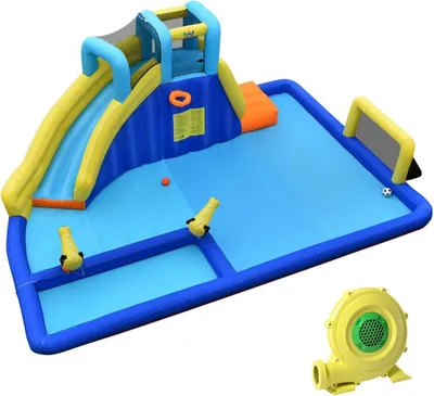 Obrázek produktu pro Vodní park skákací hrad 6 v 1 s fukarem a vodními tryskami a skluzavkou 525 x 373 x 203 cm