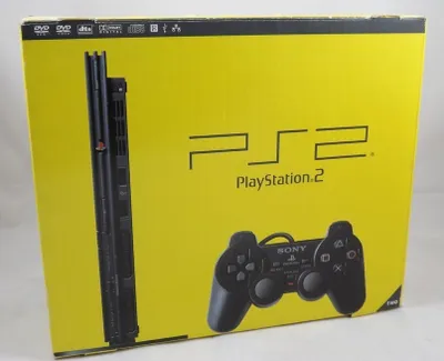 Obrázek produktu pro Sony PlayStation 2 Slim Konzole Schwarz PS2 + originální ovladač