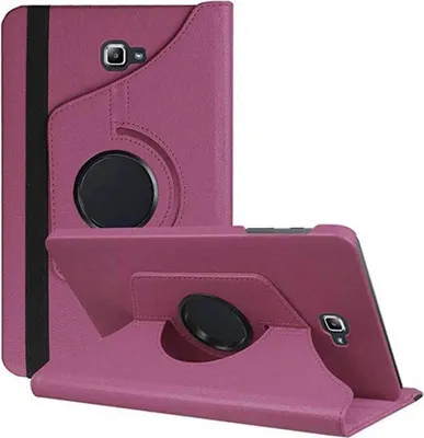 Image de Tab A6 10.1 Housse de protection Cuir synthétique Couverture Rotation 360° Fonction stand Violet