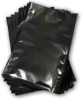 Produktbild von 1000x Siegelrandbeutel Vakuumbeutel PA/PE 250 x 350 mm schwarz/ transparent 90 my