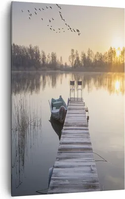 Produktbild von Bild auf Leinwand - Leinwandbild - Einteilig - Brücke Westen die Sonne - 80x120cm - Wand Bild - Wanddeko - Wandbilder - Leinwanddruck - Wanddekoration - Leinwand bilder - Wandbild - PA80x120-4197