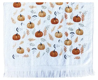 Produktbild von Clayre & Eef Gästehandtuch 40x66 cm Weiß Baumwolle